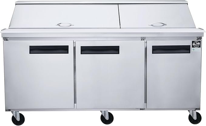 Commercial Food Prep Table and Refrigerator