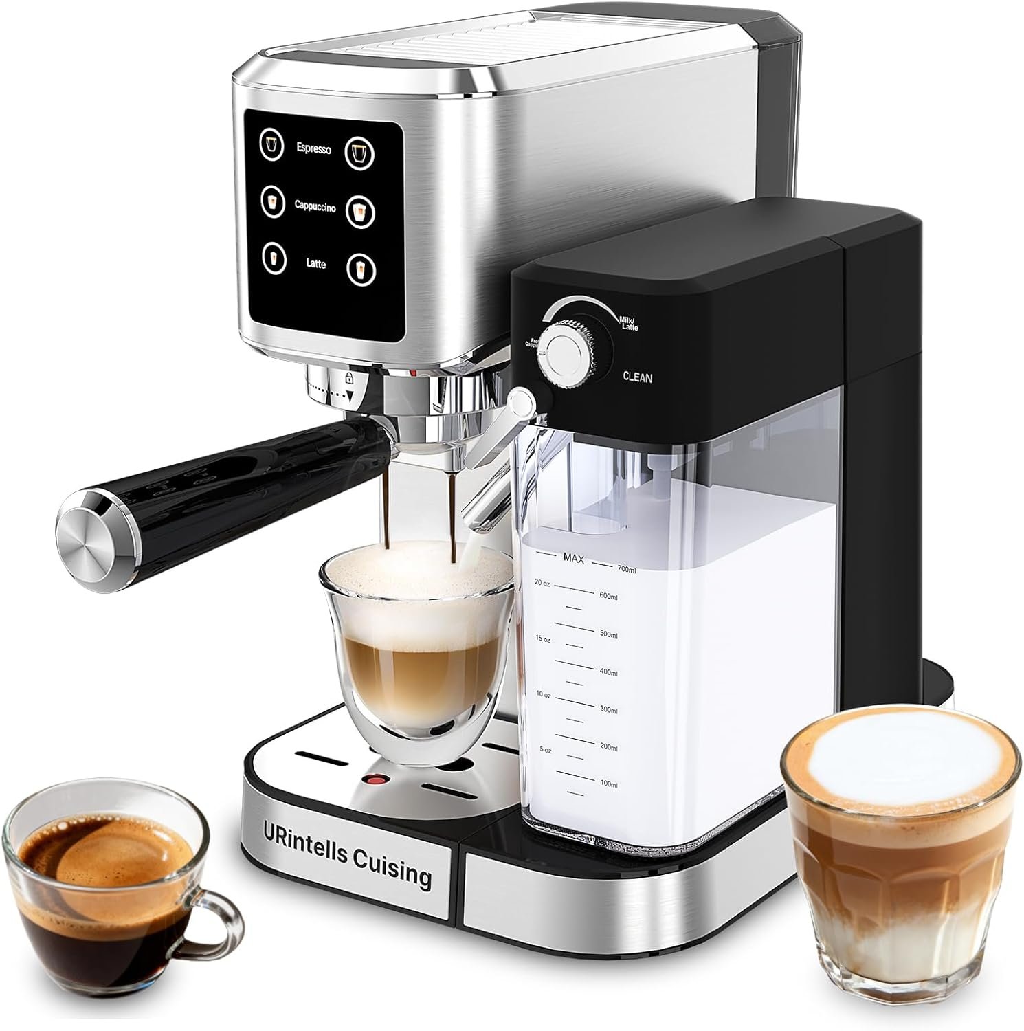 20-Bar Stainless Steel Touchscreen Espresso Machine
