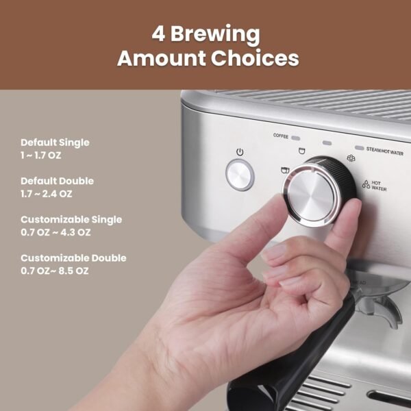 Gevi 58mm Commercial Grade Espresso Machine with PID Temp Control, Adjustable Shot/Temp, Powerful Steam Wand Barista Kit - Ideal for Home Café (EzBru 1000) Gevi 58mm Commercial Grade Espresso Machine with PID Temp Control, Adjustable Shot/Temp, Powerful Steam Wand Barista Kit - Ideal for Home Café (EzBru 1000)