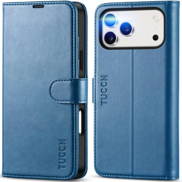 TUCCH Wallet Case Light Blue
